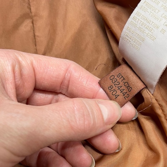 Vintage Y2K Tommy Jeans Puffer Jacket Faded Brown Cream Ribbed Collar Size L - Picture 7 of 9